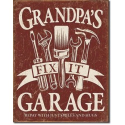 Plaque déco Grandpa's Garage