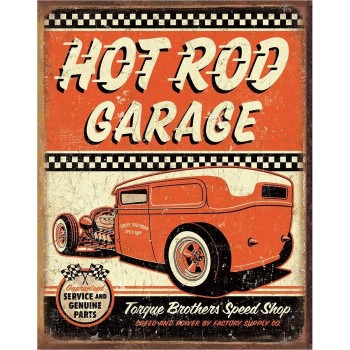 Plaque déco Hot Rod Garage...