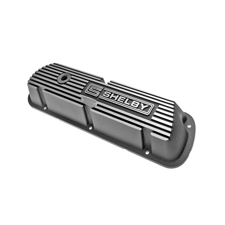 ref_199545_Caches culbuteurs aluminium avec logo Shelby (paire) Scott Drake 6A582-S