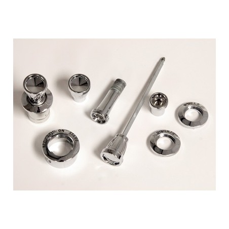 ref_200484_Kit boutons chromés de tableau de bord Scott Drake C5ZZ-10852-DLXK
