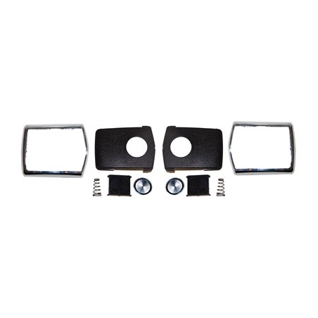 ref_202643_Kit de restauration des boucles de ceintures de sécurité - chrome Deluxe Scott Drake C8AZ-65611A72CK