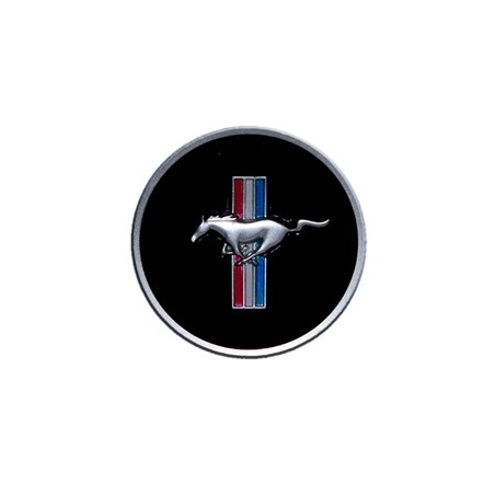 ref_202812_Emblème de panneau de klaxon avec logo classique à trois barres Scott Drake C8ZZ-3649-AR