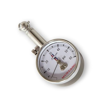 ref_205434_Manomètre de pression de pneus avec logo Tri-Bar et étui Scott Drake TG-2