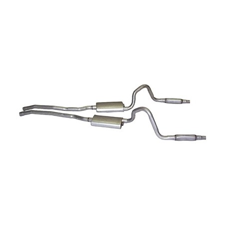 ref_200916_Ligne d'échappement double GT 2" avec résonateurs Scott Drake C5ZZ-5257-WRS