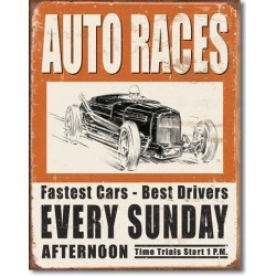 Plaque déco Vintage Auto Races