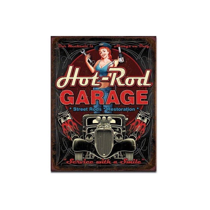 Plaque déco Hot Rod Garage