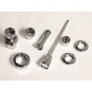 ref_200484_Kit boutons chromés de tableau de bord Scott Drake C5ZZ-10852-DLXK