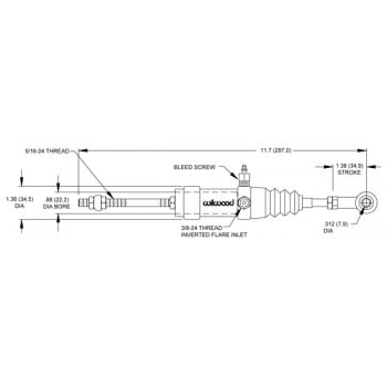 Récepteur d'embrayage 7/8"...