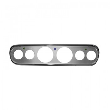 ref_200475_Entourage de compteurs 6 trous - Aluminium brossé Scott Drake C5ZZ-10838-6-AL