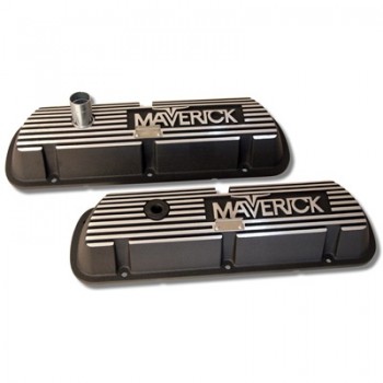 ref_199541_Caches culbuteurs Maverick en finition noire texturée Scott Drake 6A582-MAV