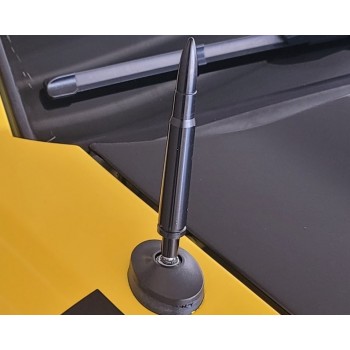 Antenne courte alu noire 5"...