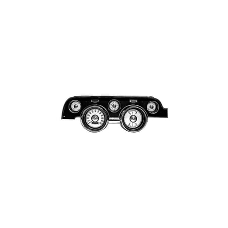 ref_201956_Habillage de fond de compteur blanc (11 pièces) Scott Drake C7ZZ-10890-W