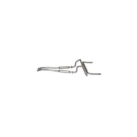 ref_202818_Ligne d'échappement double 2'' "concours" avec silencieux transversal Scott Drake C8ZZ-5257-CRK