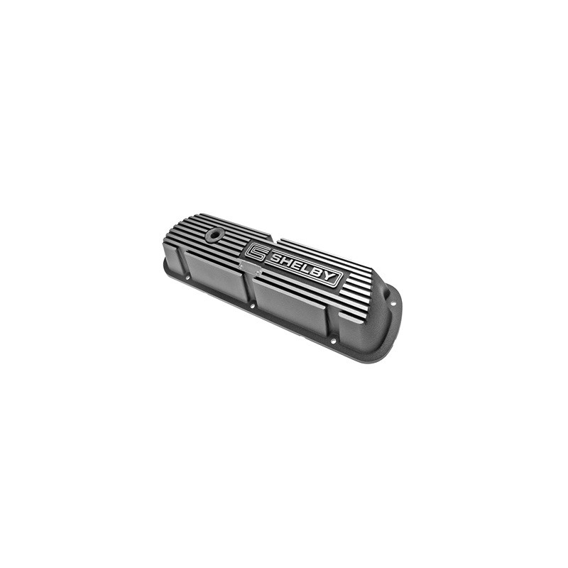 ref_199545_Caches culbuteurs aluminium avec logo Shelby (paire) Scott Drake 6A582-S