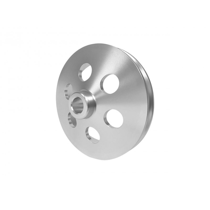 ref_389141_Poulie de direction assistée 5.5" aluminium Scott Drake B-F811-WH